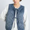 denim tilly gilet- vintage wash