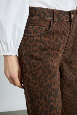 dion jeans - dark leopard overdye