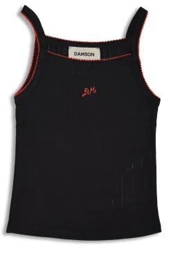 dm cami top - black pointelle