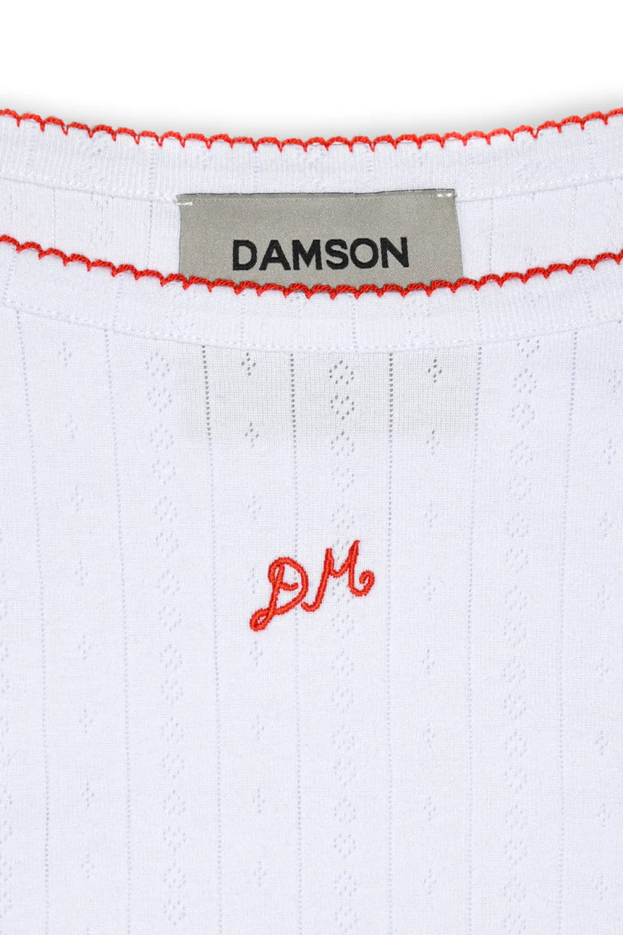 dm cami top - white pointelle