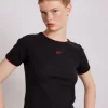 dm shrunken pointelle tee