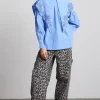 drew cargo jeans - leopard charcoal