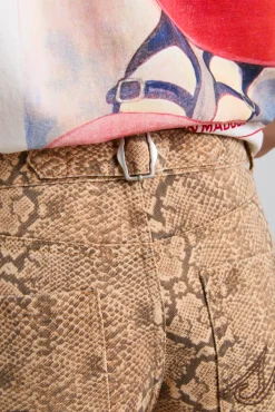 drew cargo jeans - snake print