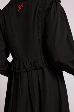 edith midi dress - black