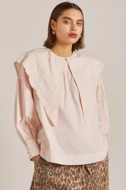 embroidered candy blouse - pink