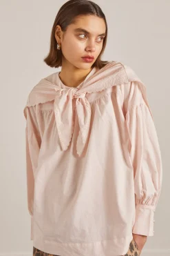 embroidered candy blouse - pink