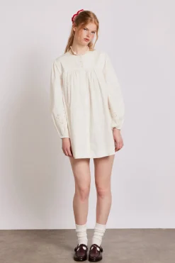 embroidered genevieve mini dress