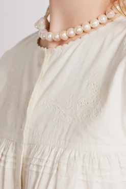 embroidered genevieve mini dress