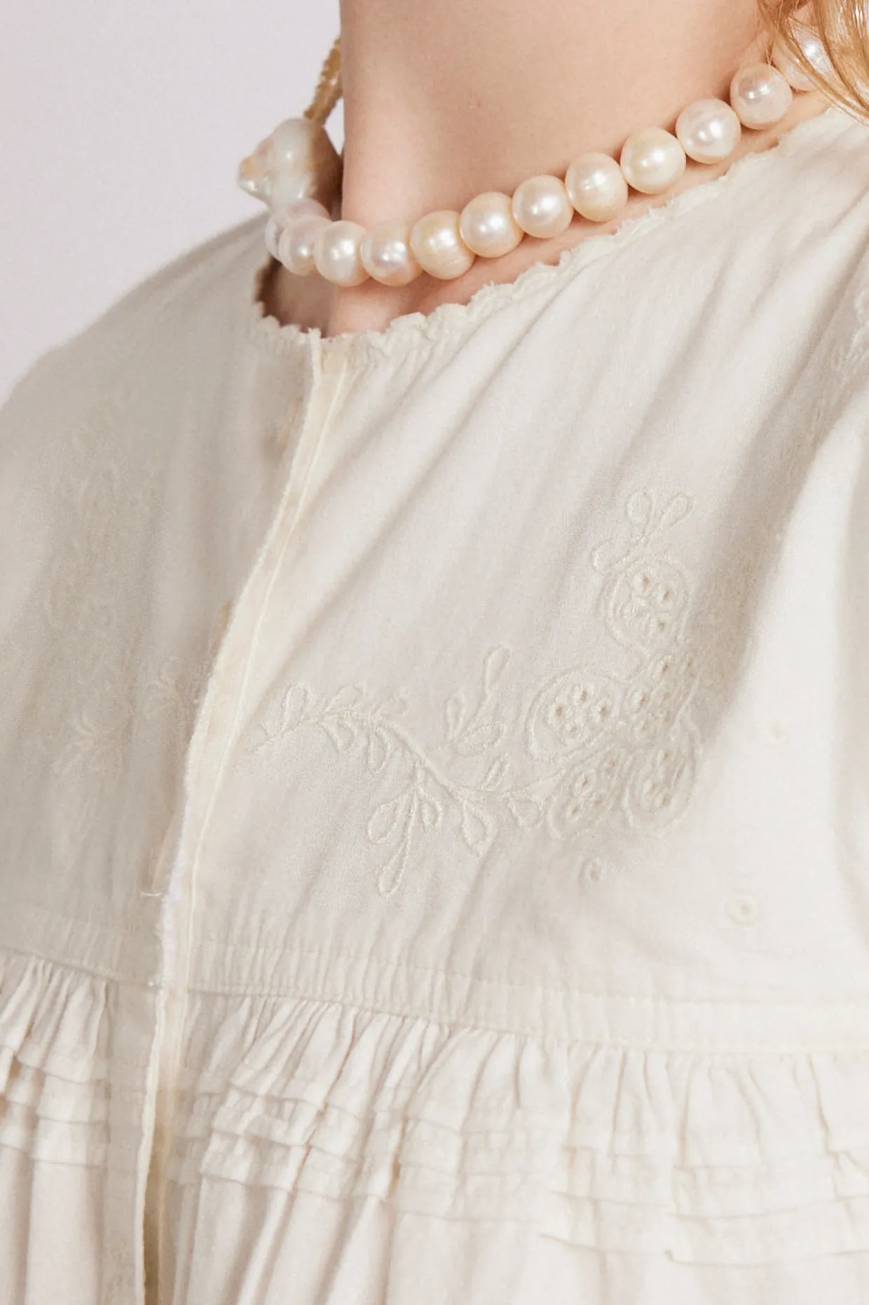 embroidered genevieve mini dress