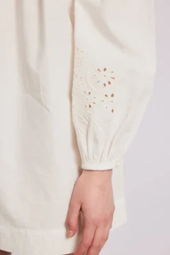 embroidered genevieve mini dress
