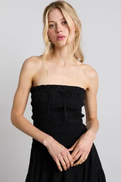 esmerelda midi multi-way dress - black