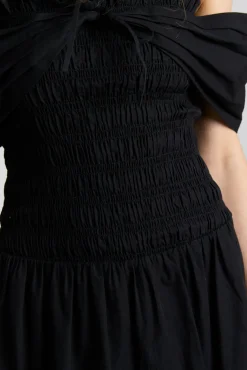 esmerelda midi multi-way dress - black