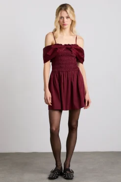 esmerelda mini multi-way dress - burgundy