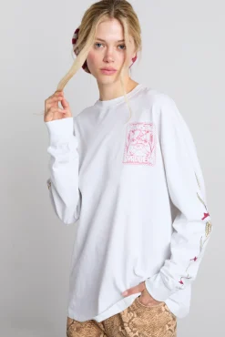 fresh bread long sleeve tee - white