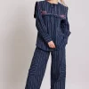 harrison trousers - navy stripe