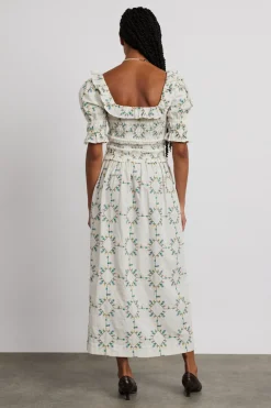 heidi embroidered midi dress