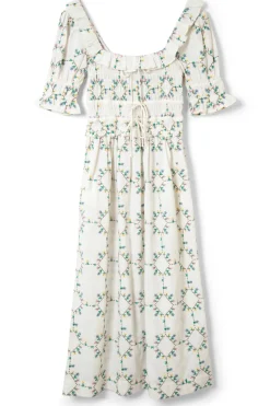 heidi embroidered midi dress