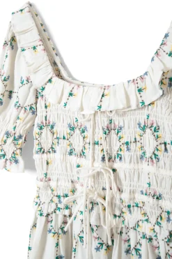 heidi embroidered midi dress