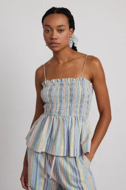 hope shirred cami - multi stripe