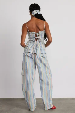 hope shirred cami - multi stripe