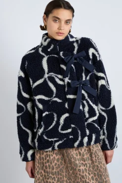 ingrid borg jacket- navy bows