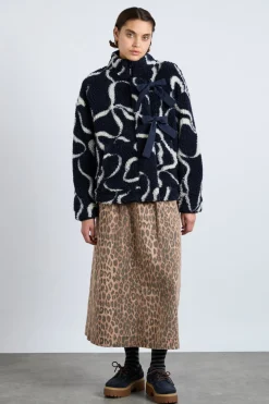 ingrid borg jacket- navy bows