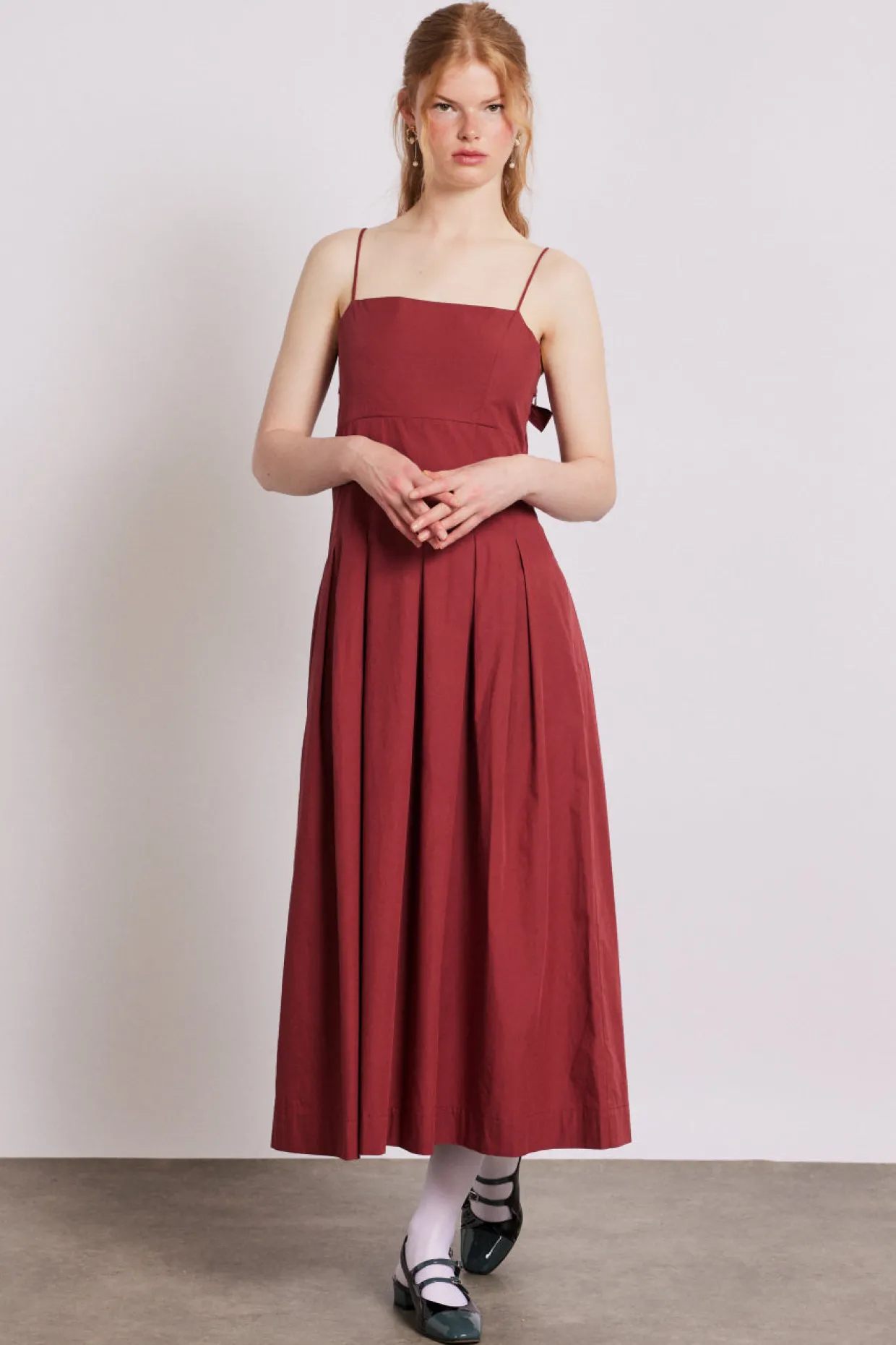 iris bow midi dress