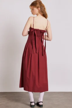 iris bow midi dress