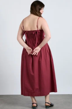iris bow midi dress
