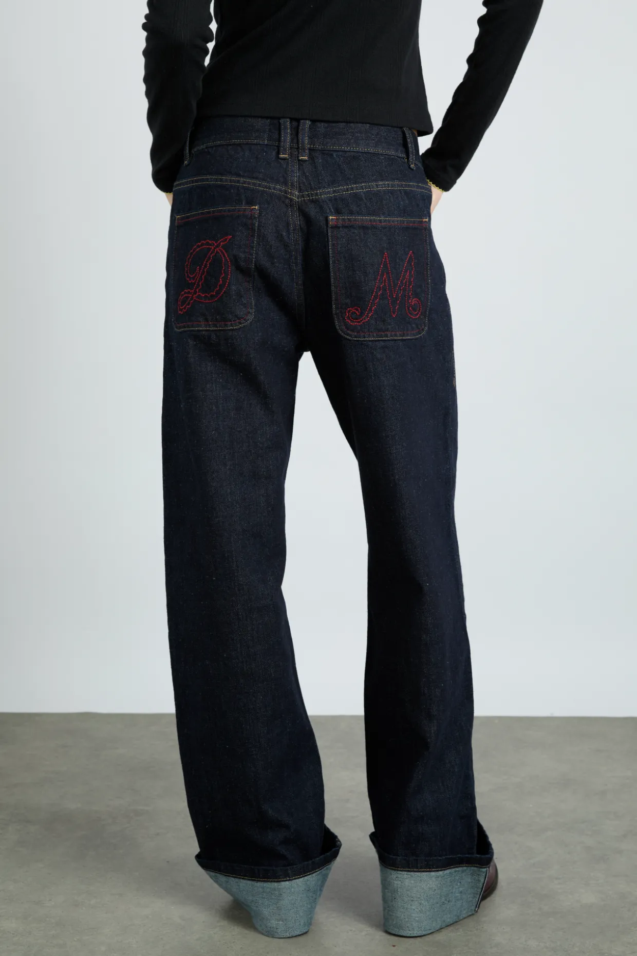 Italian selvedge sylvie jeans with turn up