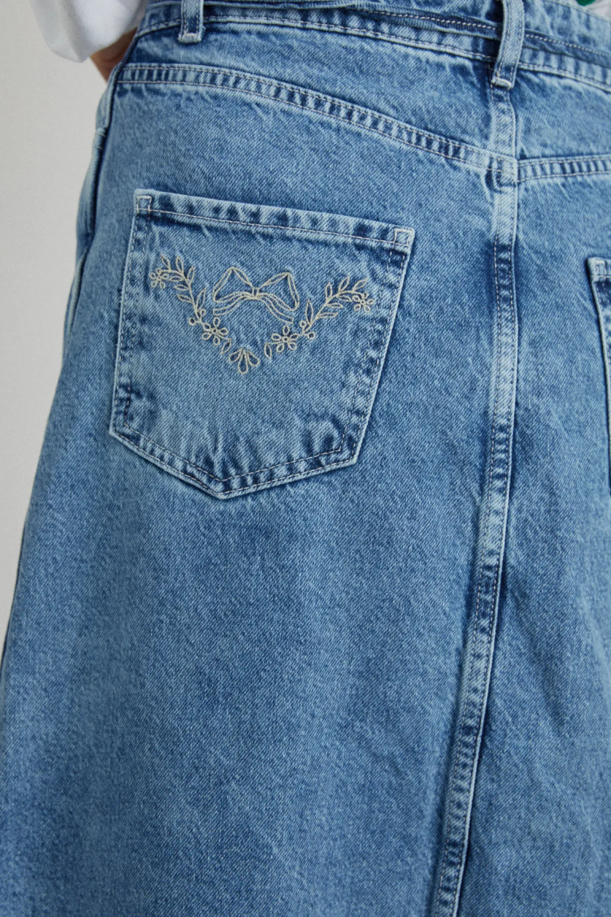 kaia denim maxi skirt