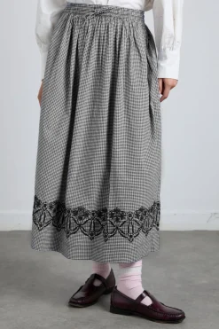keeley midi skirt - black gingham