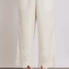 lana trousers - white broderie
