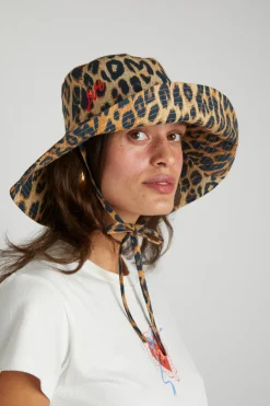 leopard print sunhat