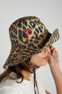 leopard print sunhat