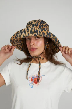 leopard print sunhat