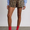 leopard pull on shorts