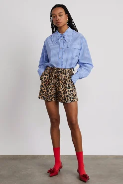 leopard pull on shorts