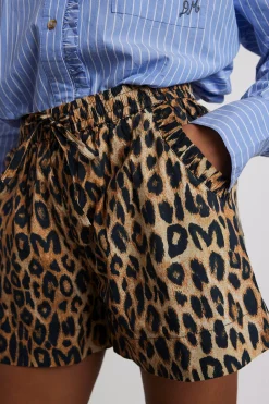 leopard pull on shorts
