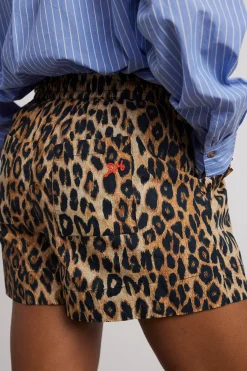 leopard pull on shorts
