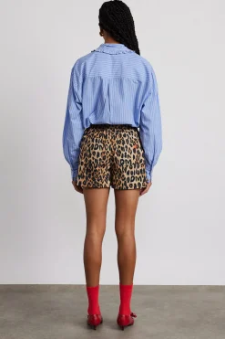 leopard pull on shorts