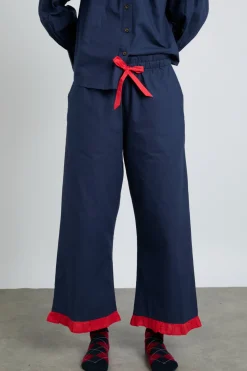 maria pj set- navy/red