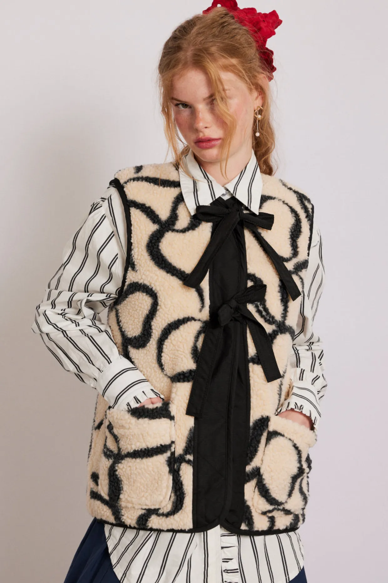marta borg gilet - bows