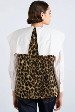marta borg gilet - leopard