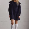 mimi mini dress - navy broderie