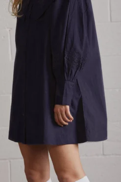 mimi mini dress - navy broderie