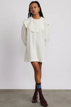 mimi mini dress - off white broderie