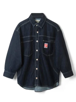 nova oversized shacket - indigo