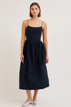 penelope apron dress - navy