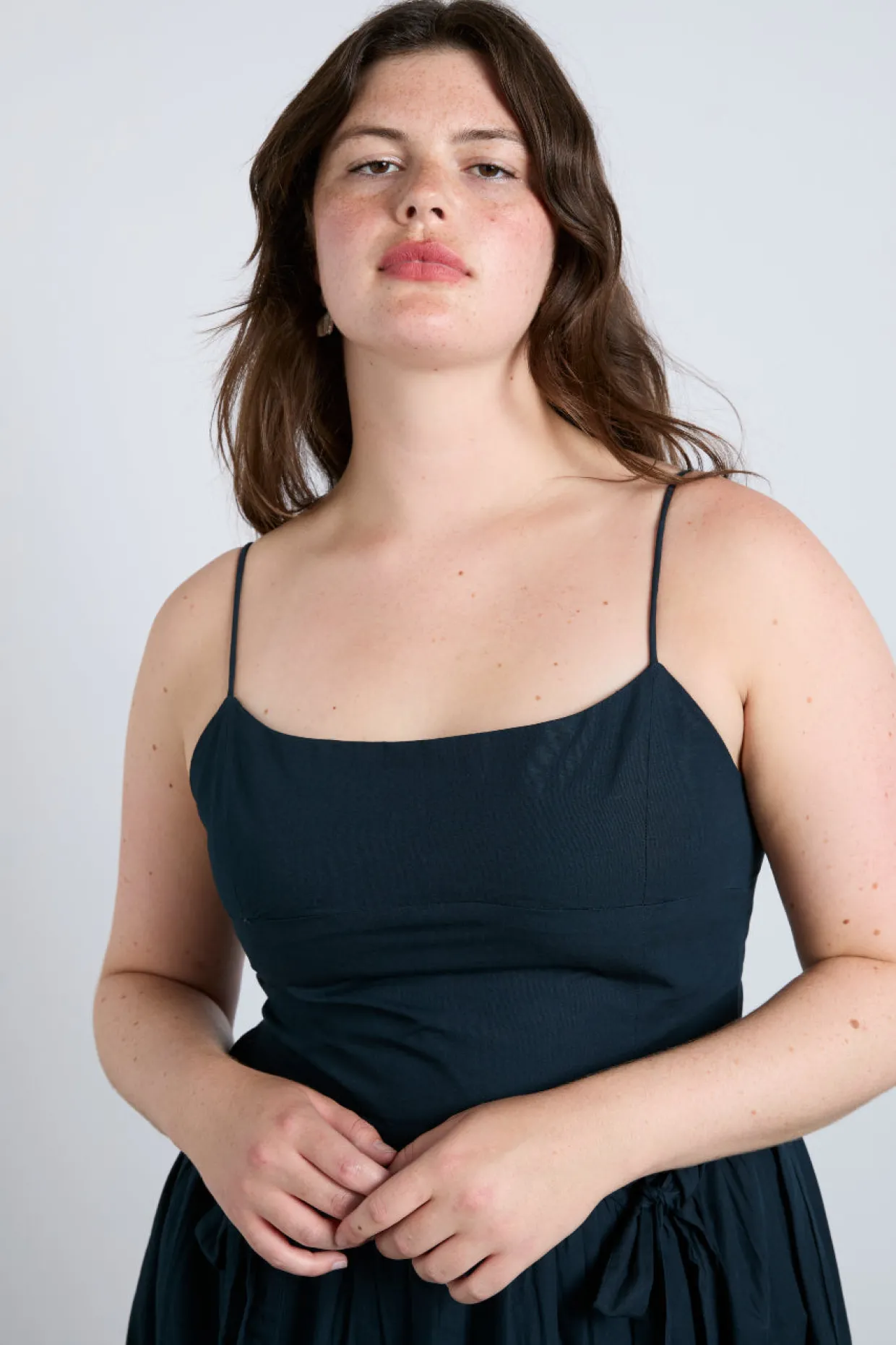 penelope apron dress - navy